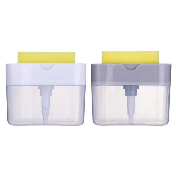 Smart Soap Dispenser For Kitchen Dishwashing Soap Pump Dispenser Kitchen Sponge Holder Handy Space Saving Soap Box 2 IN 1 Kitchen Soap Pump