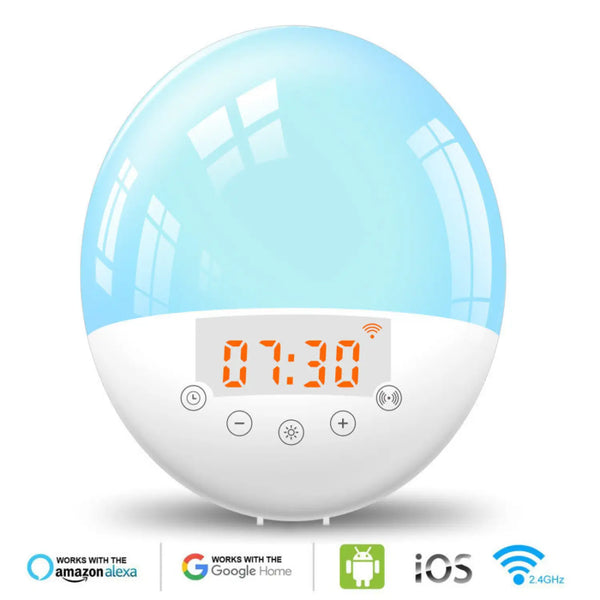 Smart Wakeup Light Alarm Clock with Sunrise Simulation and Voice Control