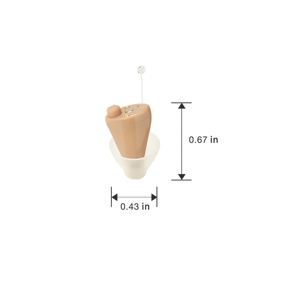 SmartR Pro Smallest Rechargeable OTC CIC Hearing Aids with AI Noise Reduction