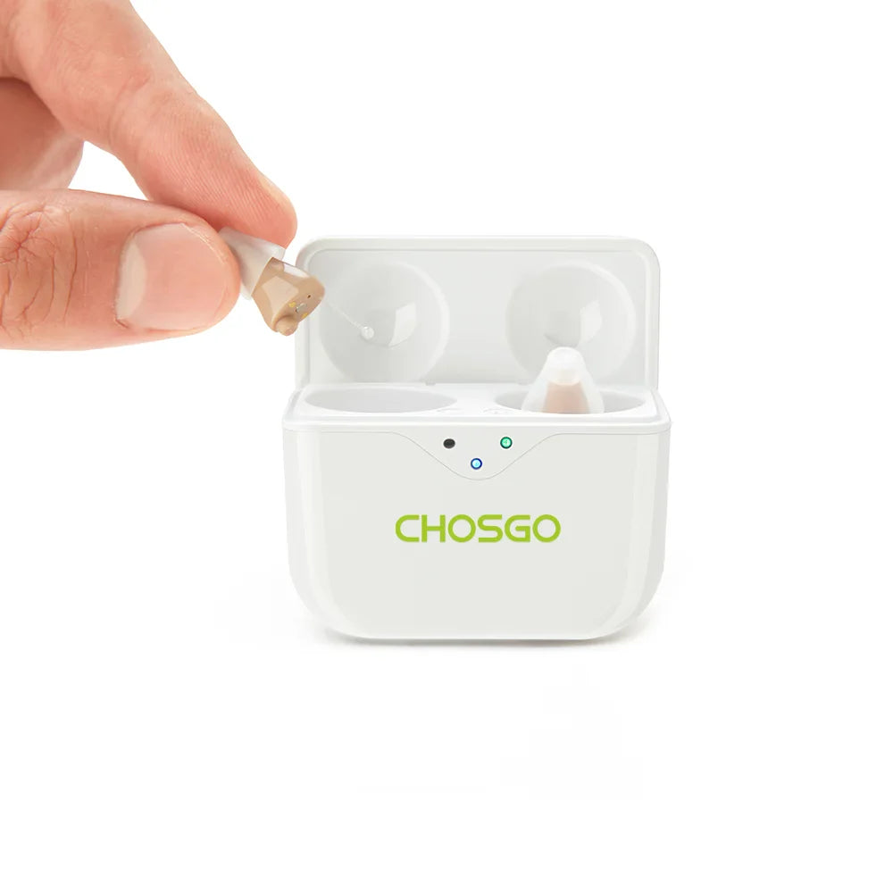 SmartR Pro Smallest Rechargeable OTC CIC Hearing Aids with AI Noise Reduction