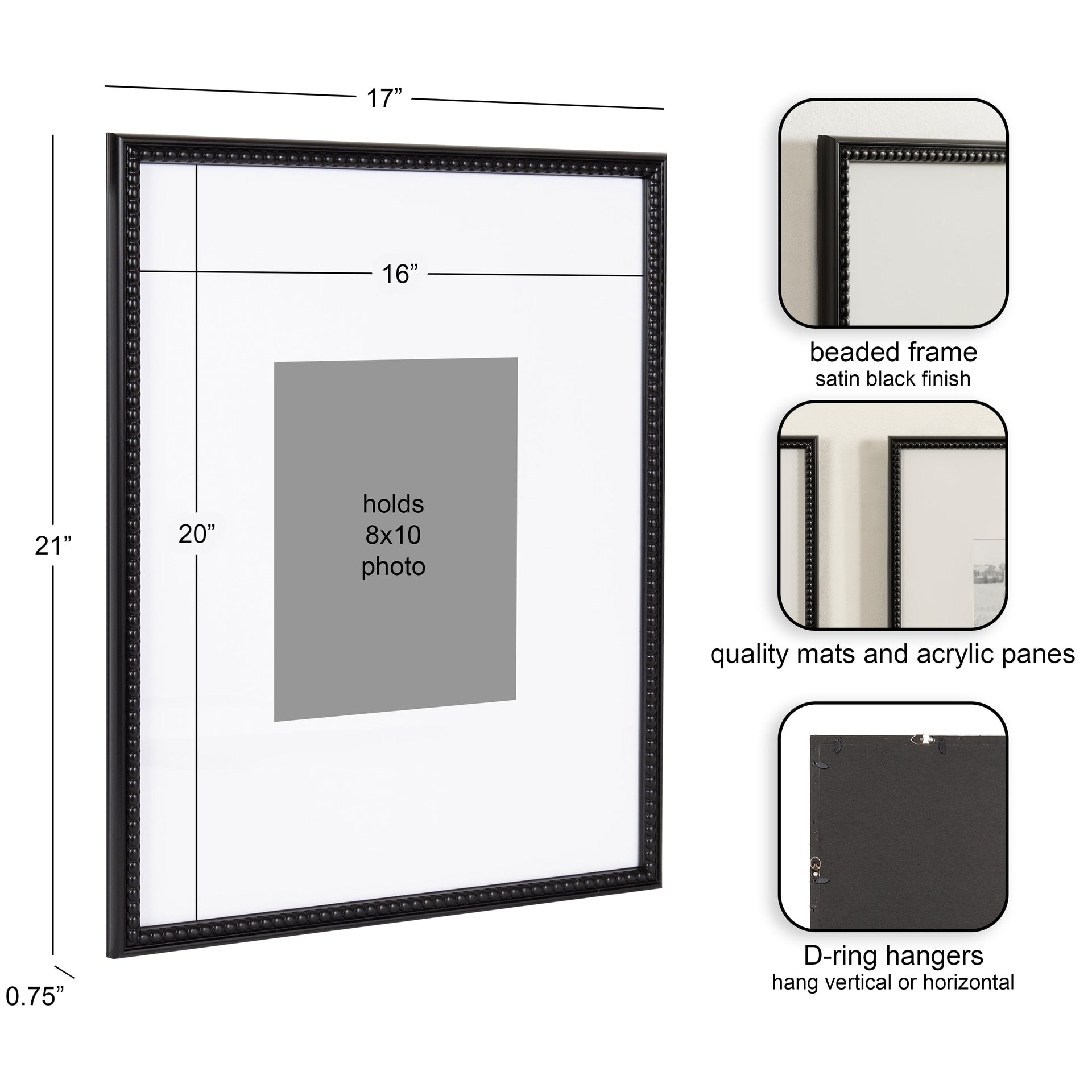 Adlynn Beaded Photo Frame Set