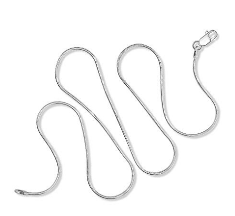 Sterling Silver 1MM Unisex Snake Chain Necklace