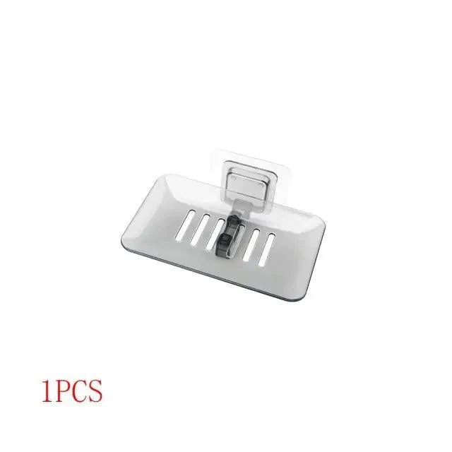 Soap Dish Suction Cup Soap Dish Soap Dish for Bathroom Case Soap Box Dish Storage Plate Drain Soap Box Soap Holder Transparent Soap Dish Drainer Tray - Suction Cup Soap Dish Holder Wall Mounted for Bathroom Shower