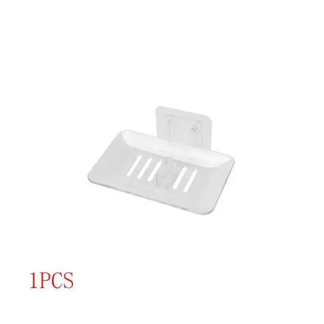 Soap Dish Suction Cup Soap Dish Soap Dish for Bathroom Case Soap Box Dish Storage Plate Drain Soap Box Soap Holder Transparent Soap Dish Drainer Tray - Suction Cup Soap Dish Holder Wall Mounted for Bathroom Shower
