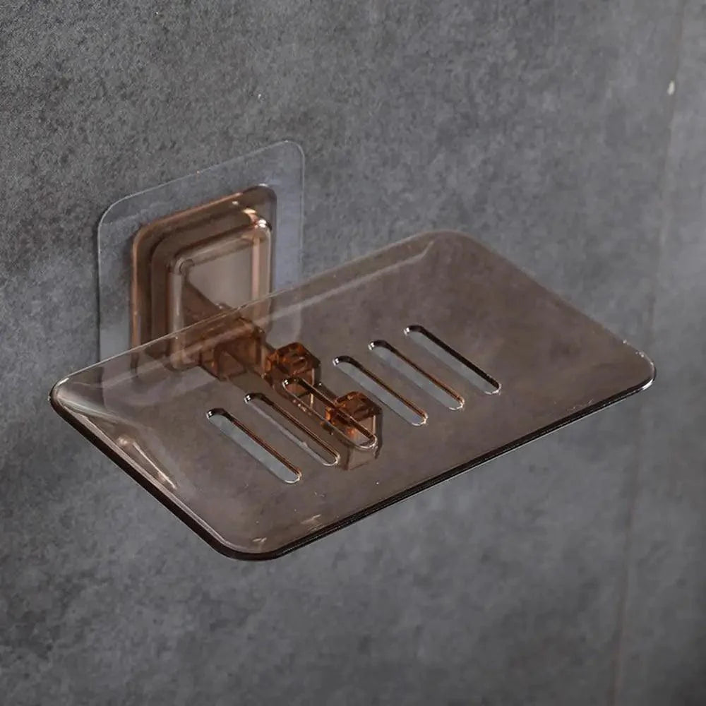Soap Dish Suction Cup Soap Dish Soap Dish for Bathroom Case Soap Box Dish Storage Plate Drain Soap Box Soap Holder Transparent Soap Dish Drainer Tray - Suction Cup Soap Dish Holder Wall Mounted for Bathroom Shower