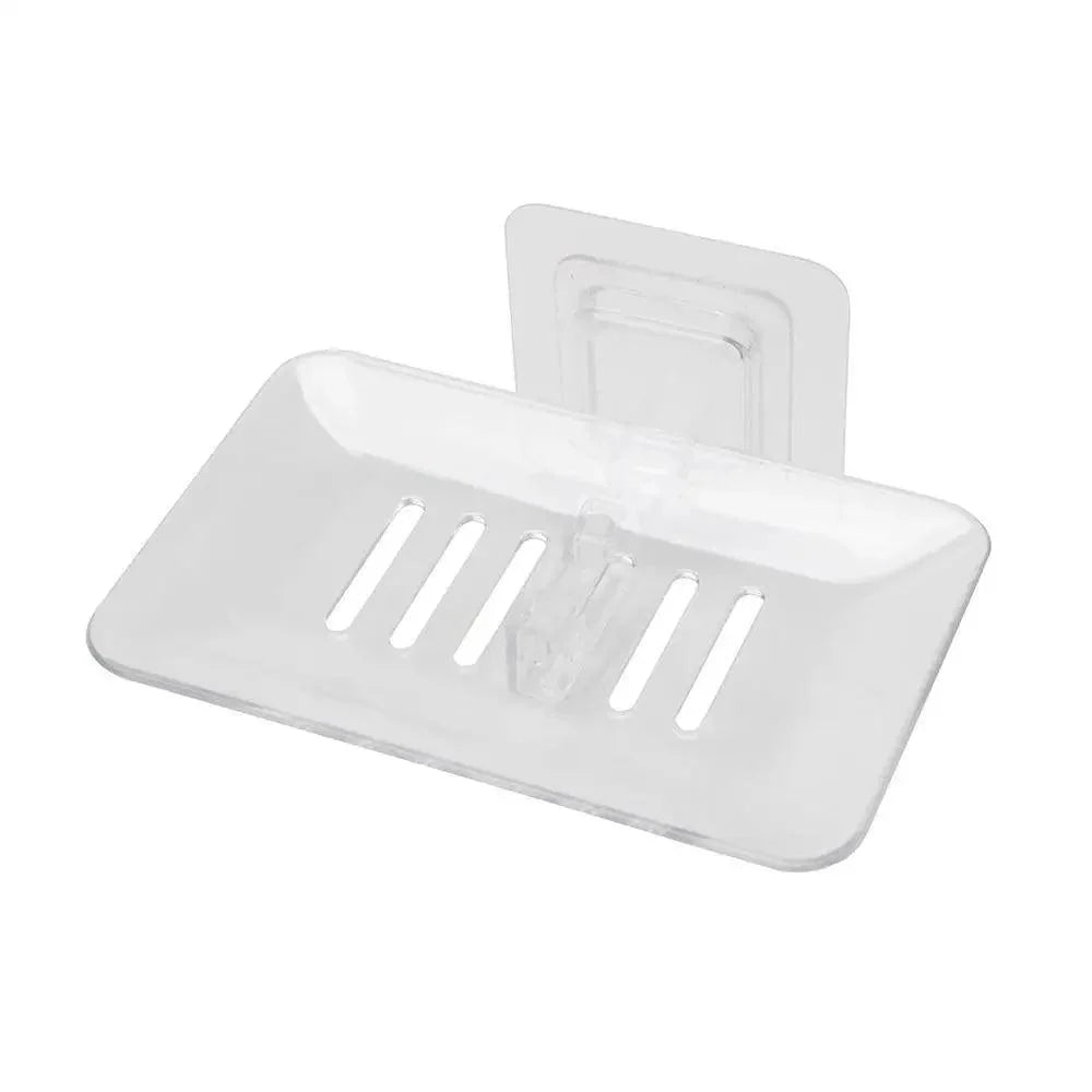 Soap Dish Suction Cup Soap Dish Soap Dish for Bathroom Case Soap Box Dish Storage Plate Drain Soap Box Soap Holder Transparent Soap Dish Drainer Tray - Suction Cup Soap Dish Holder Wall Mounted for Bathroom Shower
