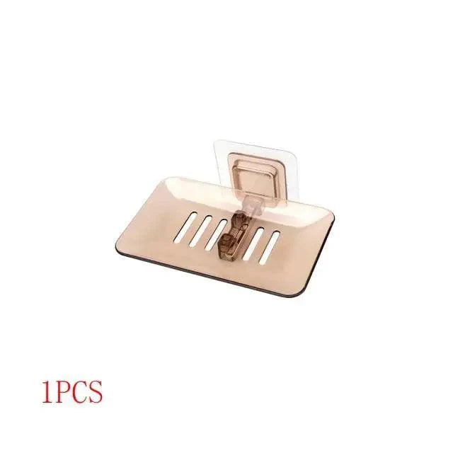 Soap Dish Suction Cup Soap Dish Soap Dish for Bathroom Case Soap Box Dish Storage Plate Drain Soap Box Soap Holder Transparent Soap Dish Drainer Tray - Suction Cup Soap Dish Holder Wall Mounted for Bathroom Shower