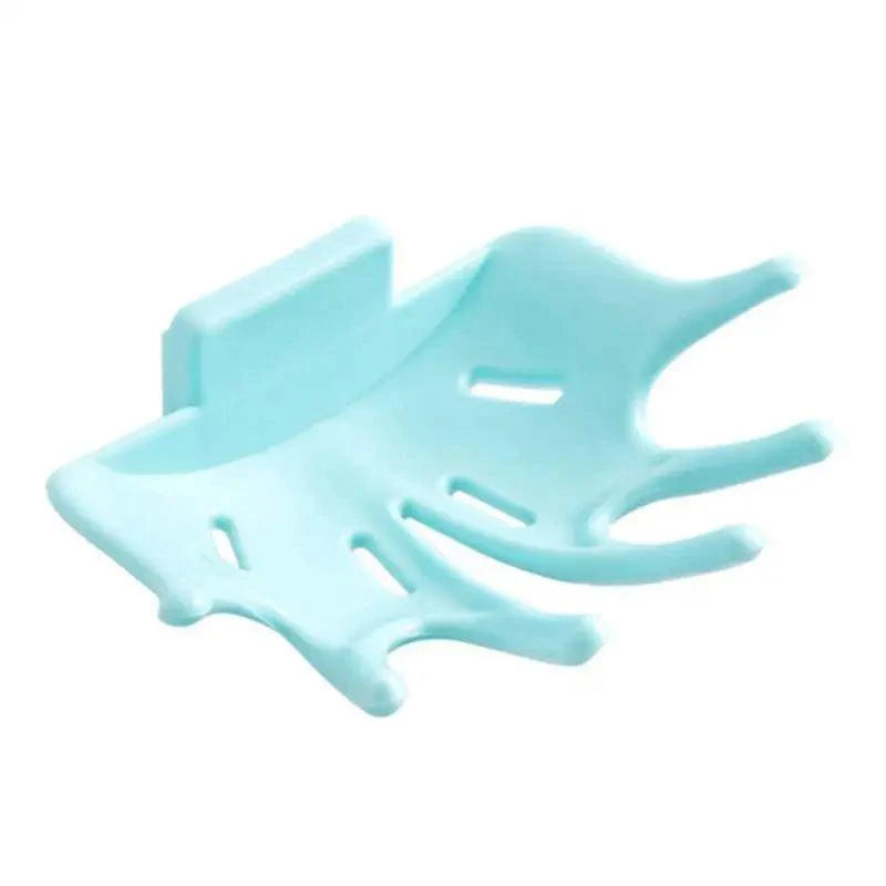 Soap Holder Bathroom Shower Dish Plates Storage Box With Drain Wall Mounted Self Adhesive Plastic Supplies Bathroom Soap Rack Suction Cup Bathroom Soap Dish Holder Shower Soap Dish Saver Tray Bar Soap Sponge Holder for Shower Bathroom Tub and Kitchen