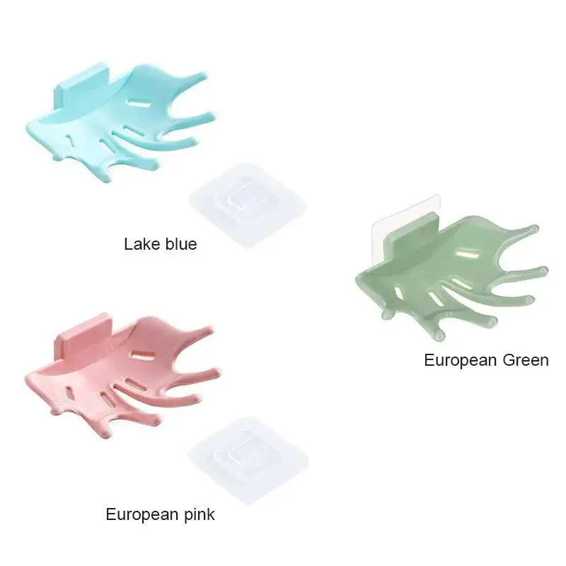 Soap Holder Bathroom Shower Dish Plates Storage Box With Drain Wall Mounted Self Adhesive Plastic Supplies Bathroom Soap Rack Suction Cup Bathroom Soap Dish Holder Shower Soap Dish Saver Tray Bar Soap Sponge Holder for Shower Bathroom Tub and Kitchen