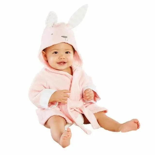 Soft And Comfortable Baby Bathrobes Cute Cartoon Animal Face Sleepwear For Babies Unique Design Hooded Sleepwear For Infants