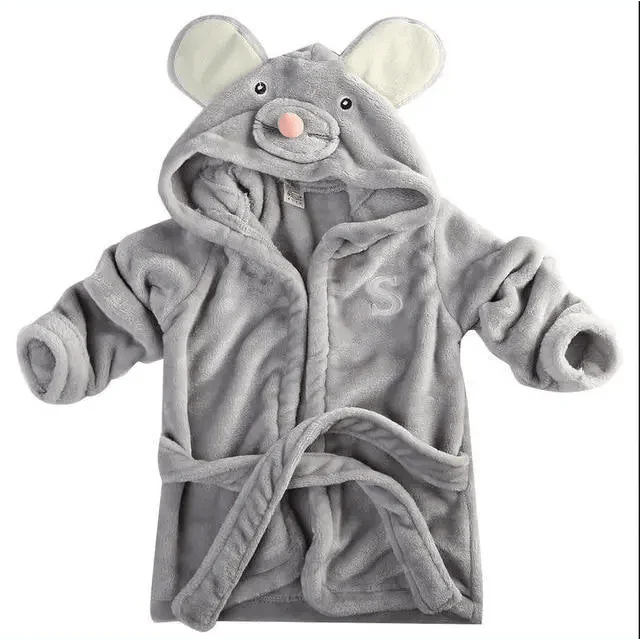 Soft And Comfortable Baby Bathrobes Cute Cartoon Animal Face Sleepwear For Babies Unique Design Hooded Sleepwear For Infants
