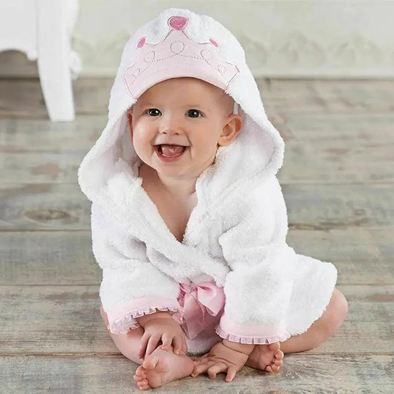 Soft And Comfortable Baby Bathrobes Cute Cartoon Animal Face Sleepwear For Babies Unique Design Hooded Sleepwear For Infants