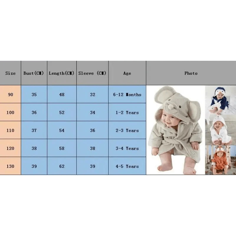 Soft And Comfortable Baby Bathrobes Cute Cartoon Animal Face Sleepwear For Babies Unique Design Hooded Sleepwear For Infants