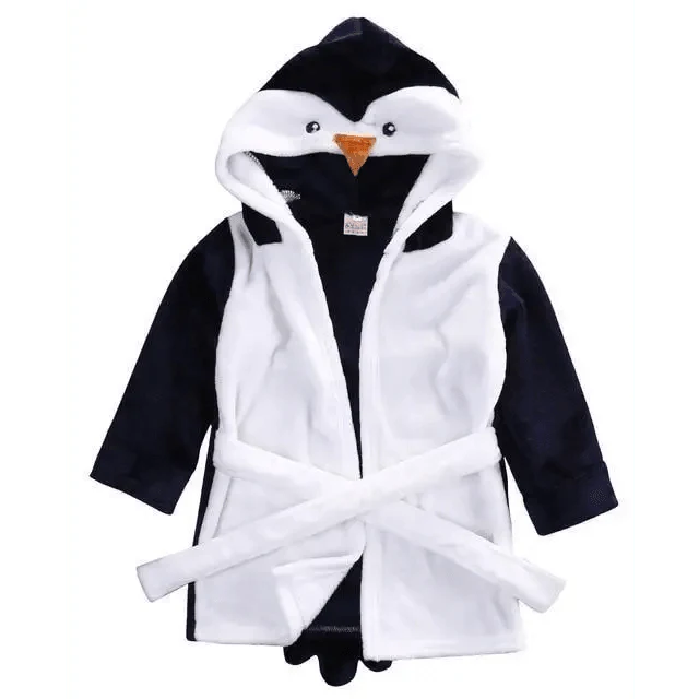 Soft And Comfortable Baby Bathrobes Cute Cartoon Animal Face Sleepwear For Babies Unique Design Hooded Sleepwear For Infants