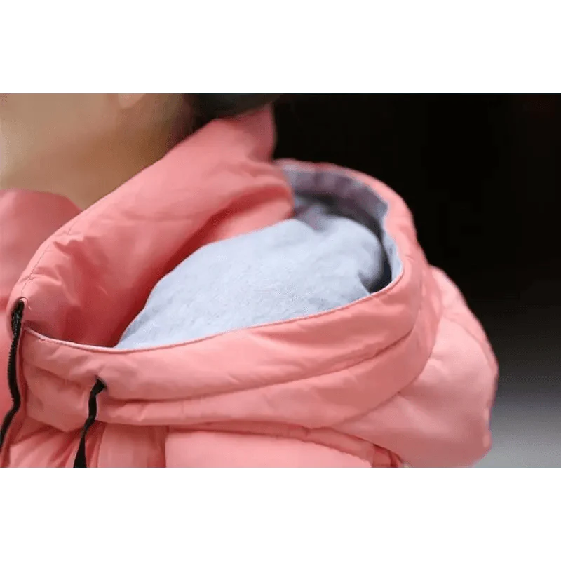 Soft And Comfortable Winter Jacket For Women Short Women's Thicken Outerwear In solid hooded Coats Zipper For Female Slim Cotton padded basic tops