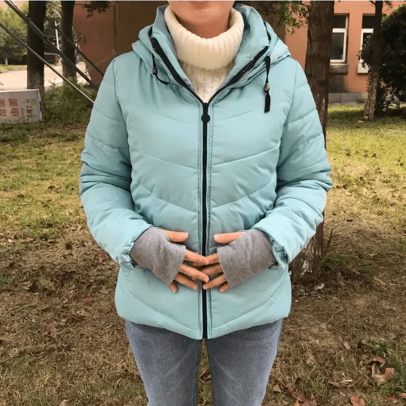 Soft And Comfortable Winter Jacket For Women Short Women's Thicken Outerwear In solid hooded Coats Zipper For Female Slim Cotton padded basic tops