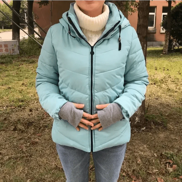 Soft And Comfortable Winter Jacket For Women Short Women's Thicken Outerwear In solid hooded Coats Zipper For Female Slim Cotton padded basic tops
