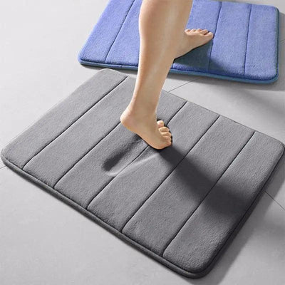 Soft Colorful Home Non-slip Comfortable Memory Foam Bath Mat Bathroom Carpet Water Absorbent Washable Toilet Rug Floor Mat