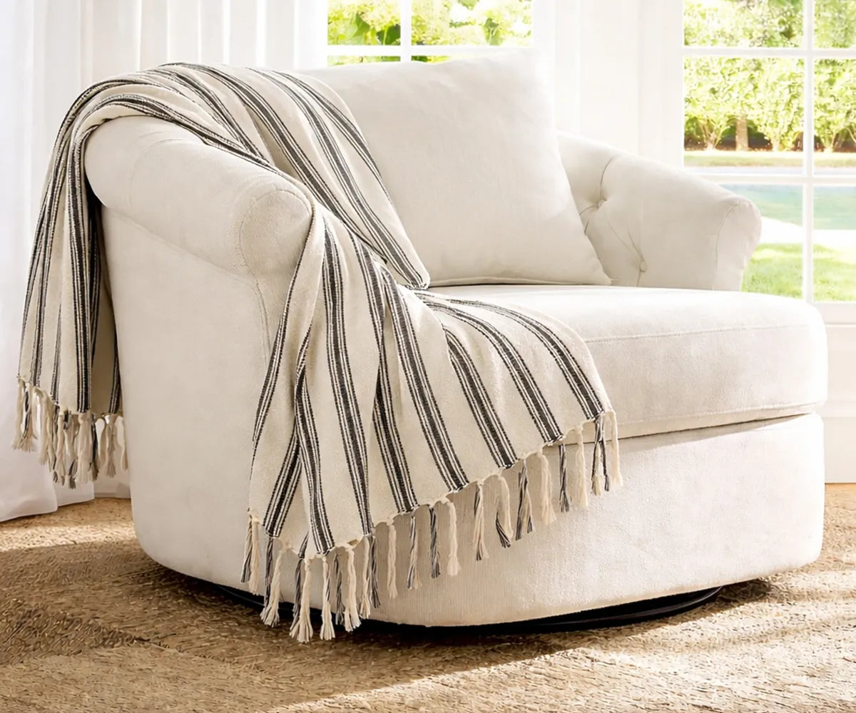 Black and White Striped Throw Blanket Soft, Stylish & Cozy