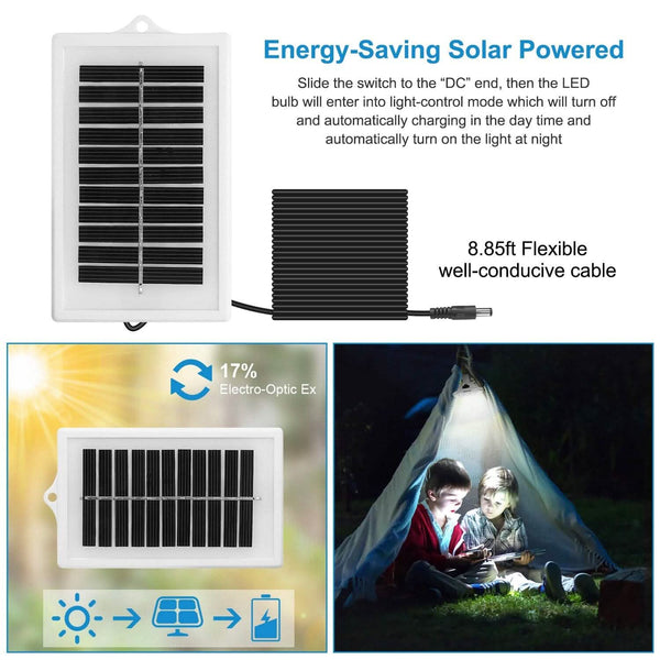 Solar Camping Light Hanging LED Bulb Lamp