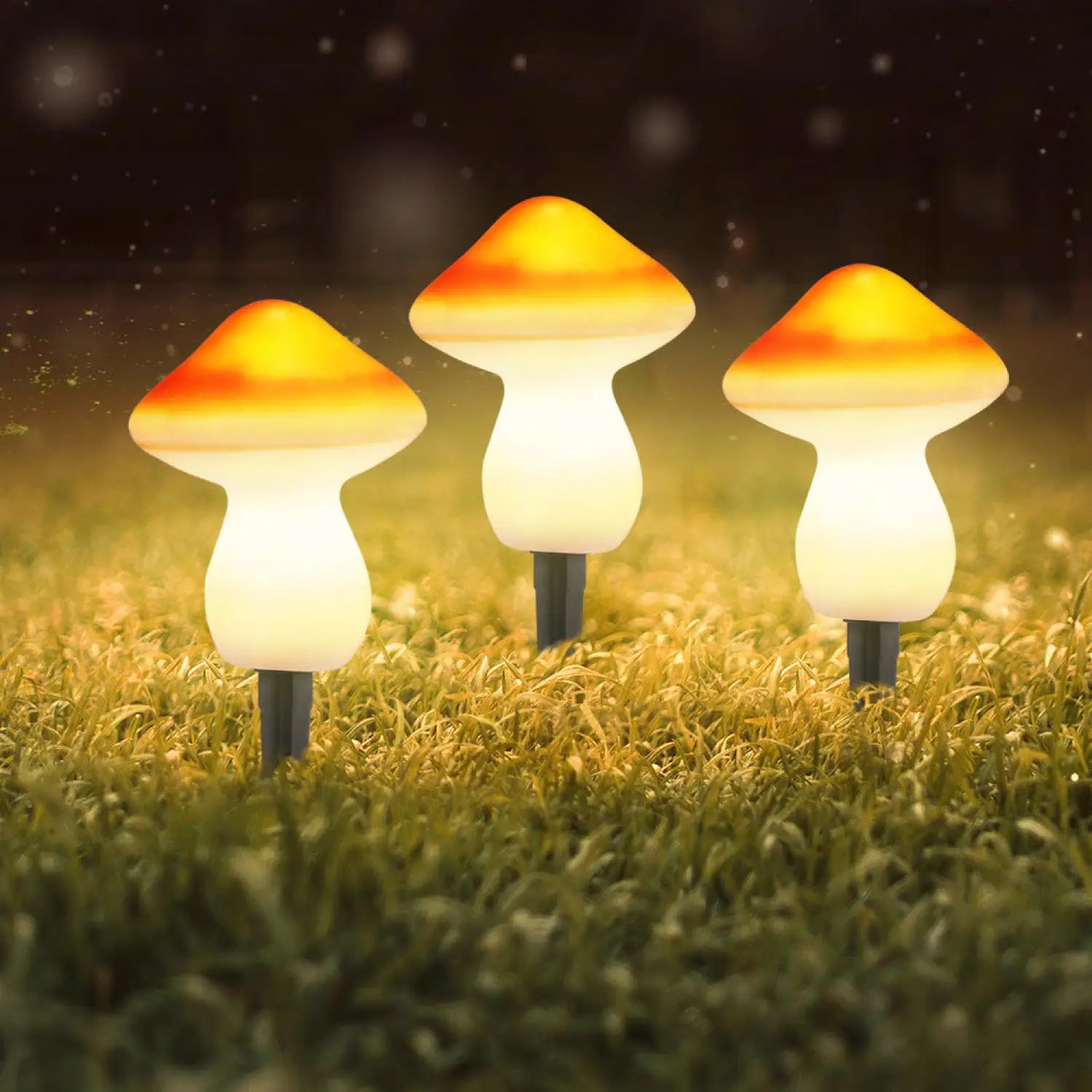 Solar Garden Decor Lights – Waterproof LED Mushroom Pathway Lamps