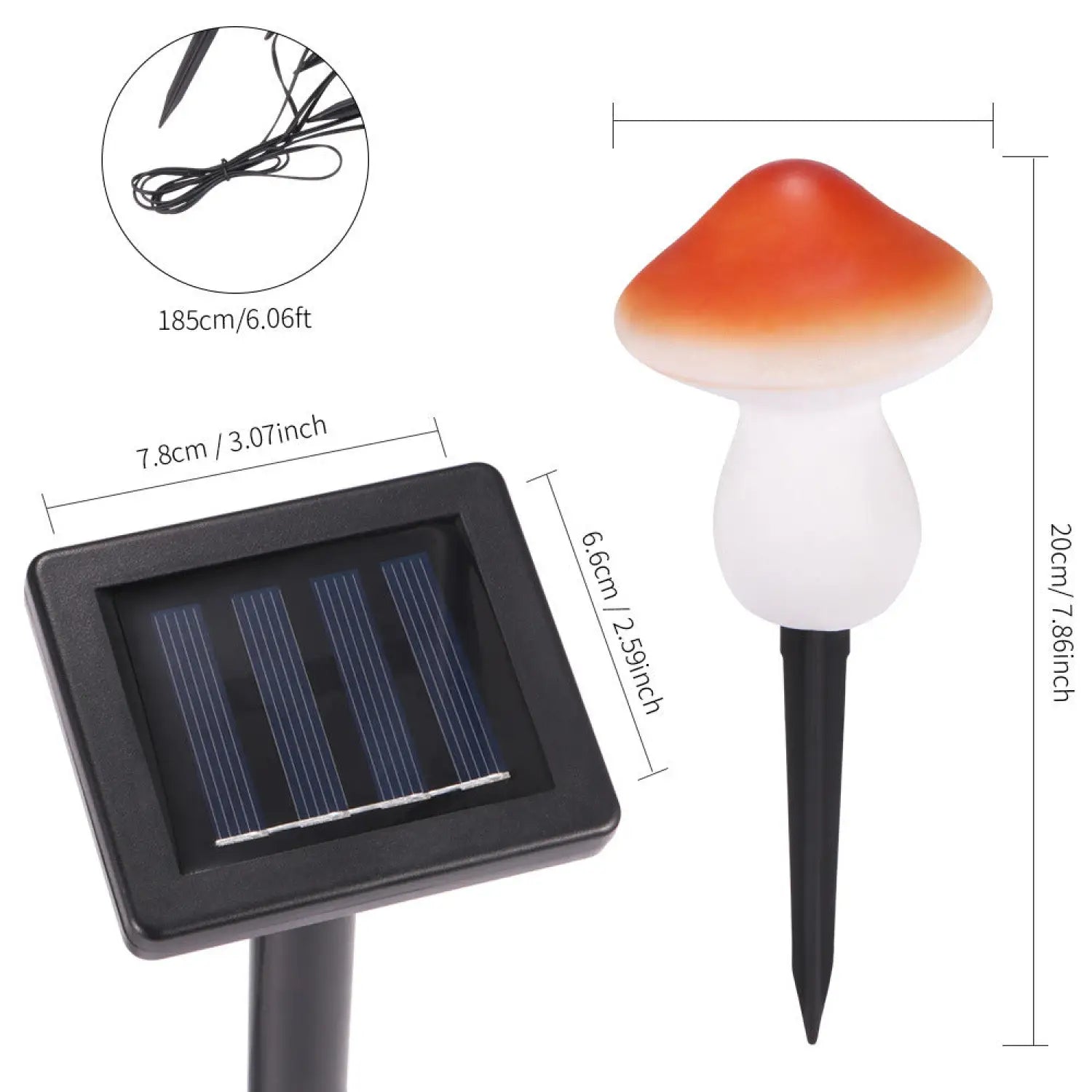 Solar Garden Decor Lights – Waterproof LED Mushroom Pathway Lamps