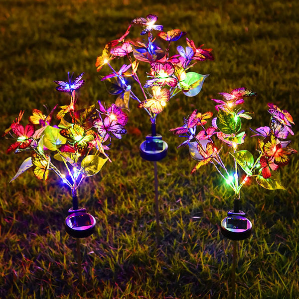 Solar LED Light for Outdoor Garden & Courtyard with Butterfly Design