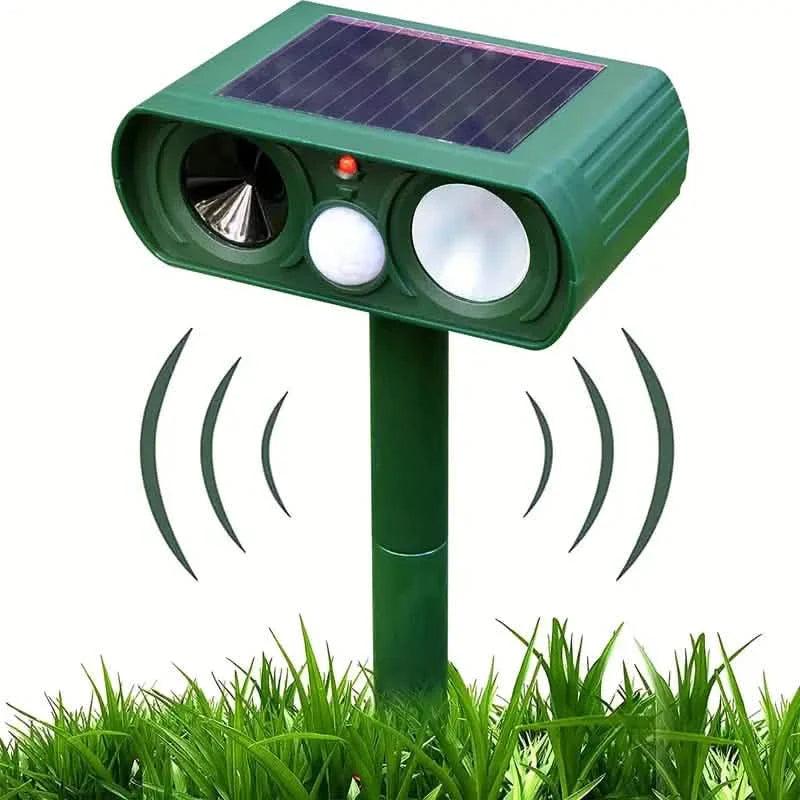 Solar Ultrasonic Animal Repeller with Motion Detector