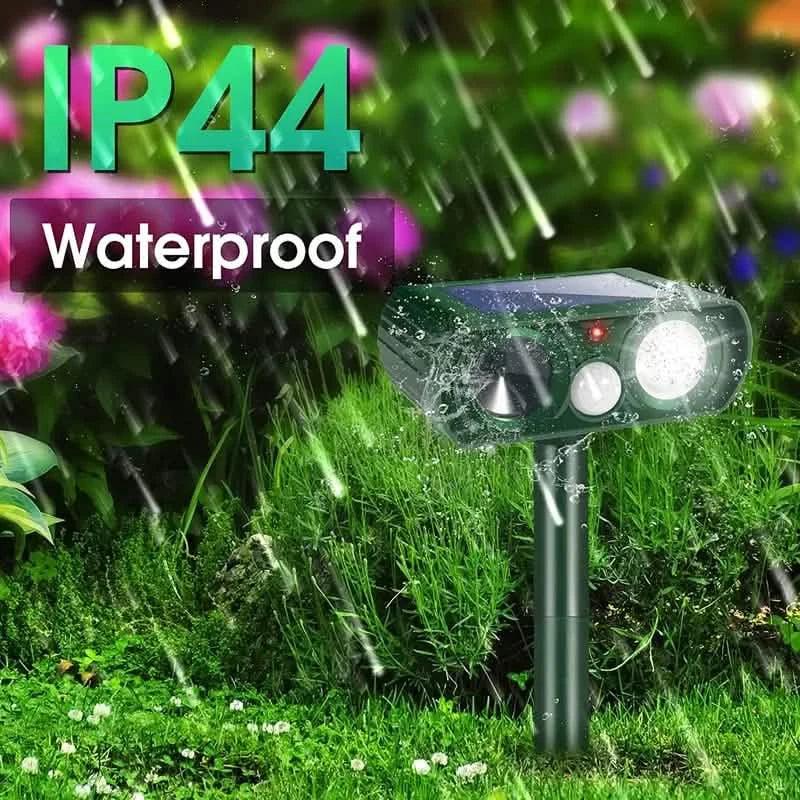 Solar Ultrasonic Animal Repeller with Motion Detector