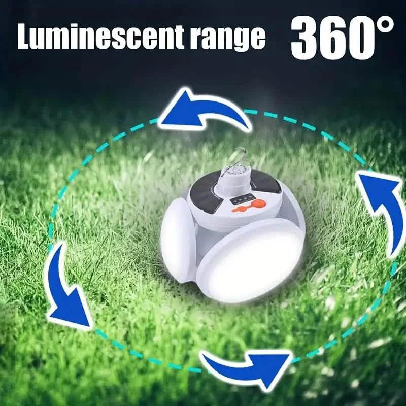 Solar USB Rechargeable LED Bulb Lights With Power Display