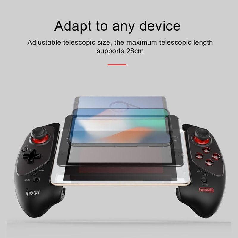 Solid Black Sustainable Wireless Bluetooth Joystick Gamepad Controller Compatible With Mobile Phones Smartphones