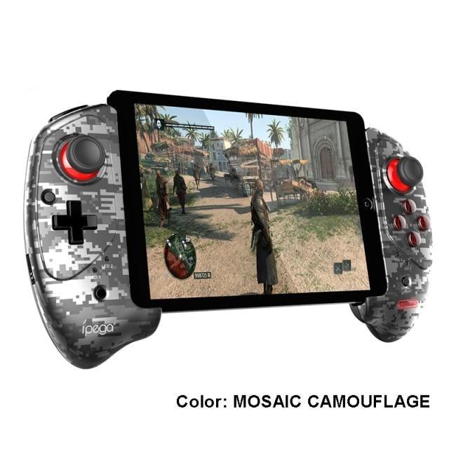 Solid Black Sustainable Wireless Bluetooth Joystick Gamepad Controller Compatible With Mobile Phones Smartphones