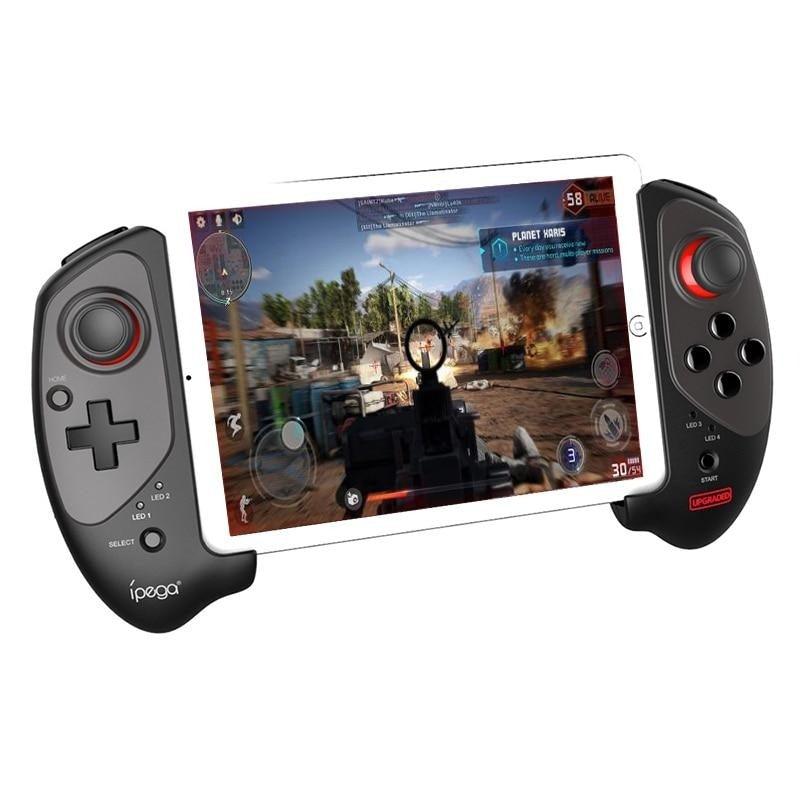 Solid Black Sustainable Wireless Bluetooth Joystick Gamepad Controller Compatible With Mobile Phones Smartphones