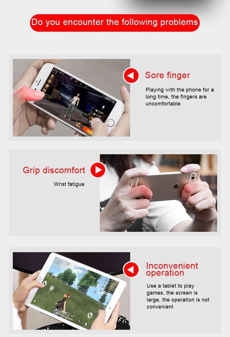 Solid Black Sustainable Wireless Bluetooth Joystick Gamepad Controller Compatible With Mobile Phones Smartphones