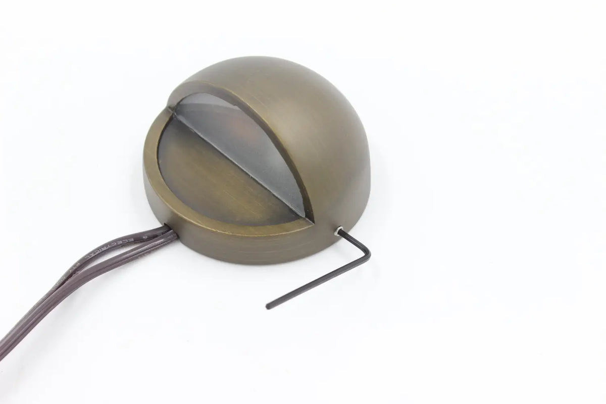 Solid Brass Half Moon Puck Light Fixture