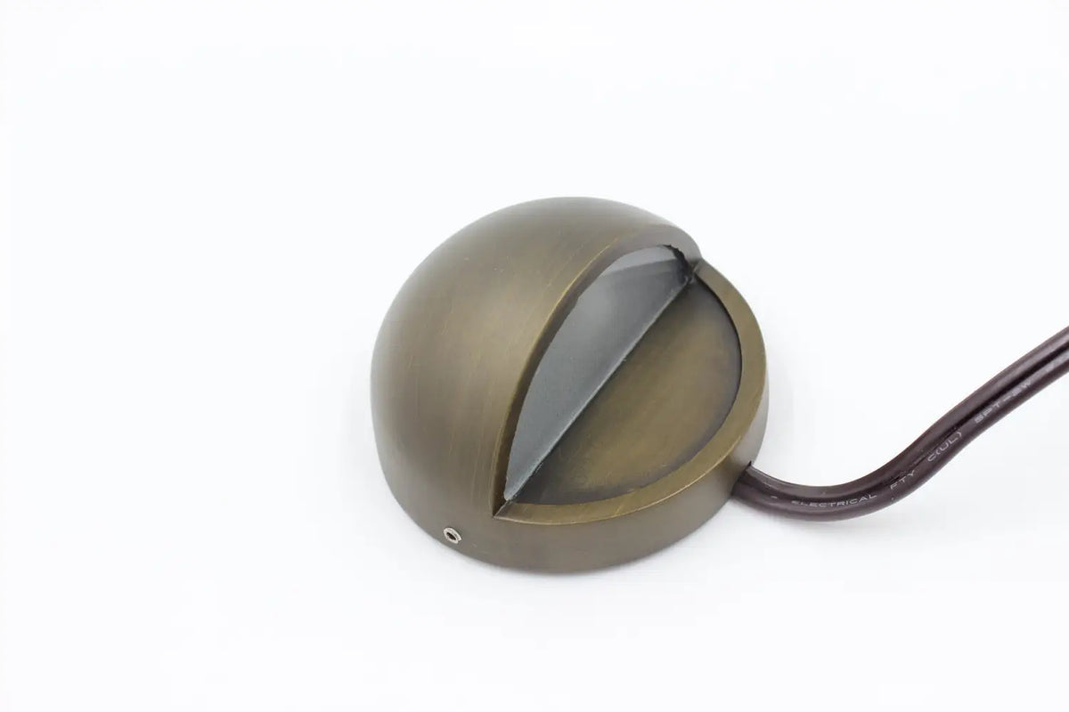Solid Brass Half Moon Puck Light Fixture