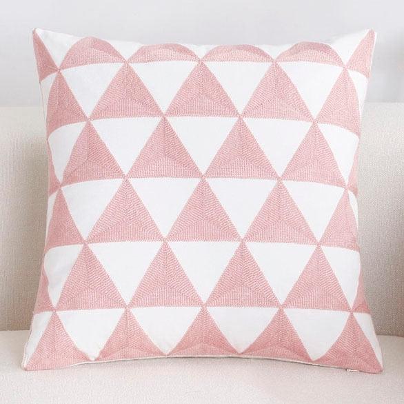 Solid Geometric Cushion Cover Pink Gray Blue Modern Decorative Throw Pillow Case Cushion Case for Room Bedroom Room Decorative Sofa Cushions Throw Pillows Cotton Pillow Covers Pillowcases 45x45