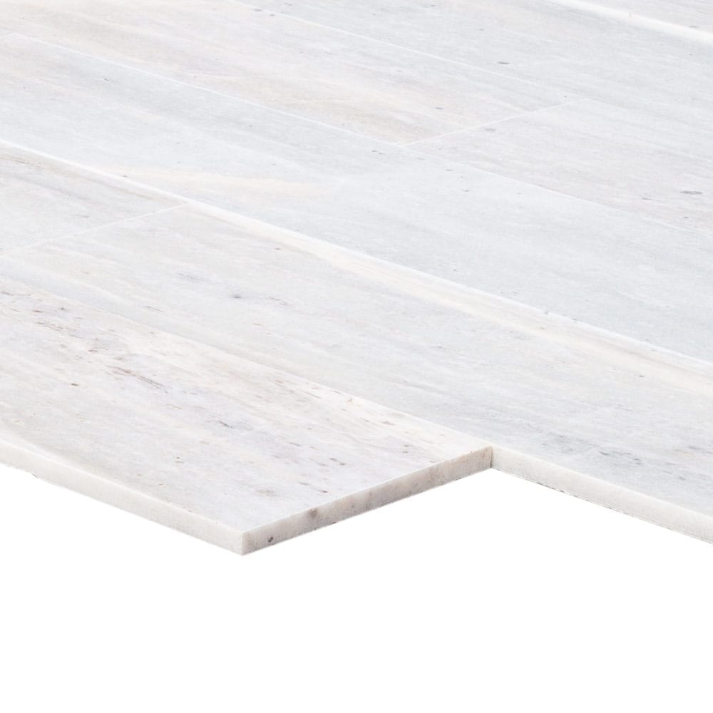 Solto White Marble Tile Honed Floor and Wall Tile 6