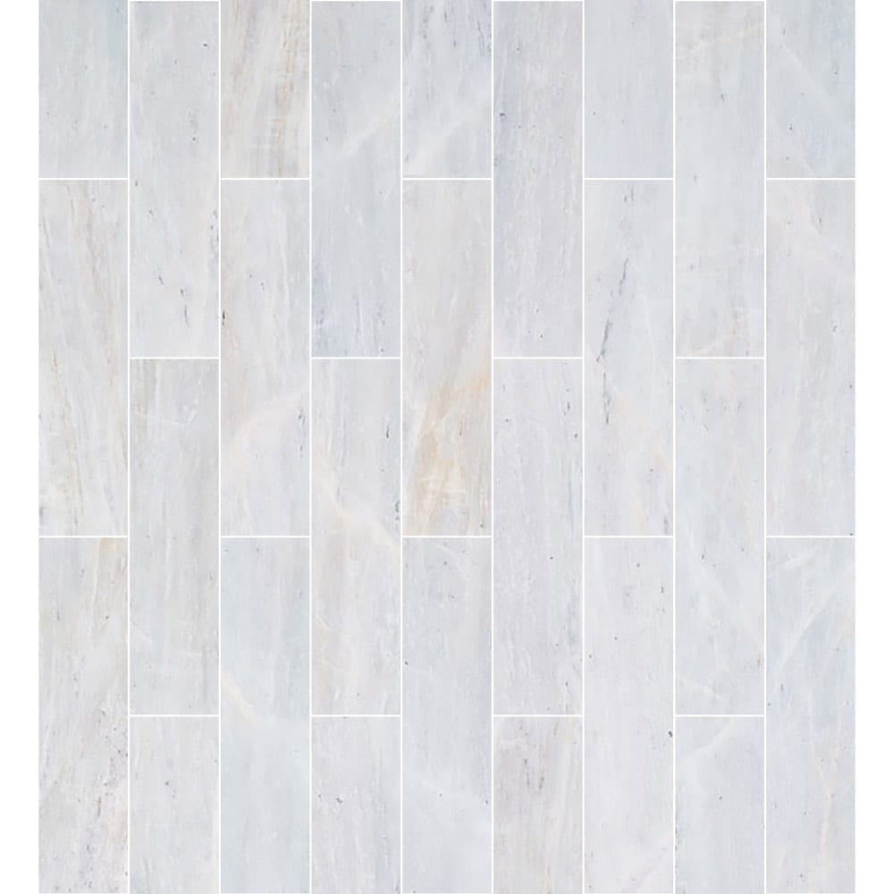 Solto White Marble Tile Honed Floor and Wall Tile 6