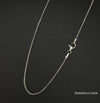 Sterling Silver 925 Round Box Link Chain 1.8MM, 16