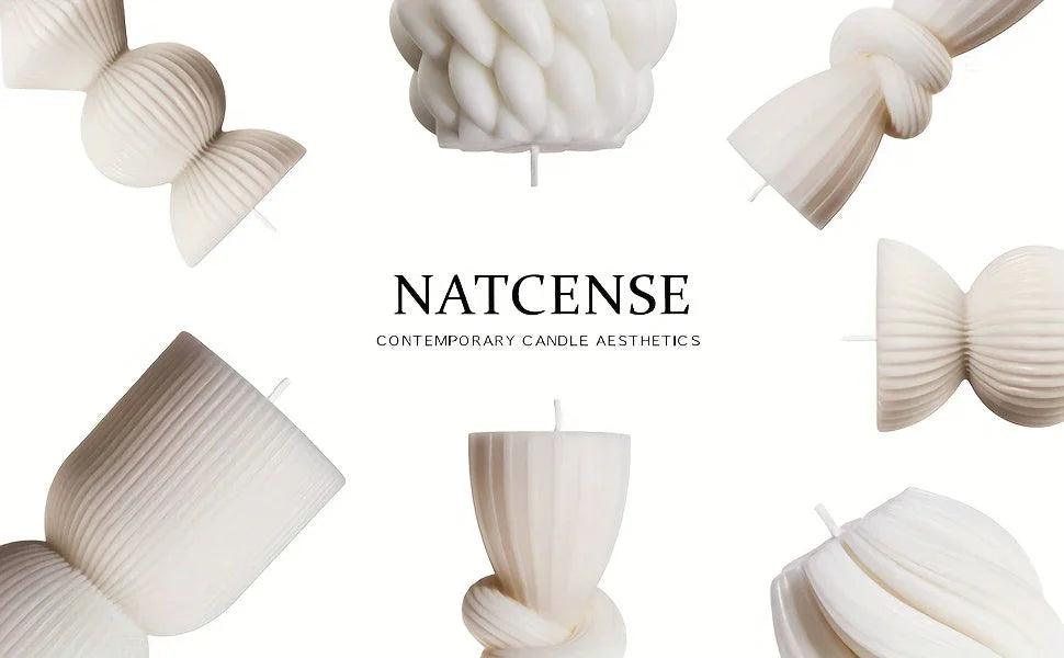 Soy Wax Ribbed Pillar Candles 7-Pack