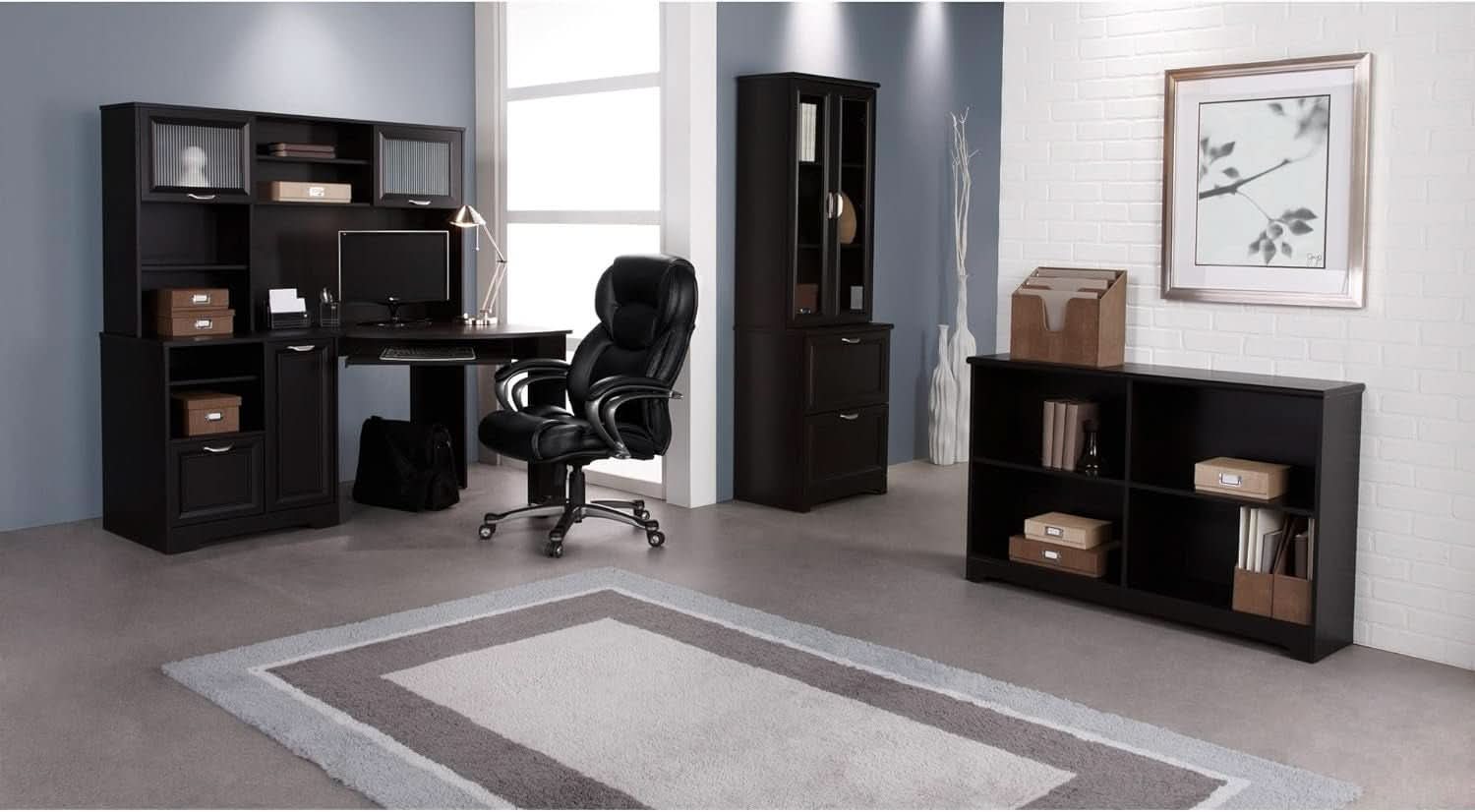 Spacious Corner Computer Desk with Storage and Organization
