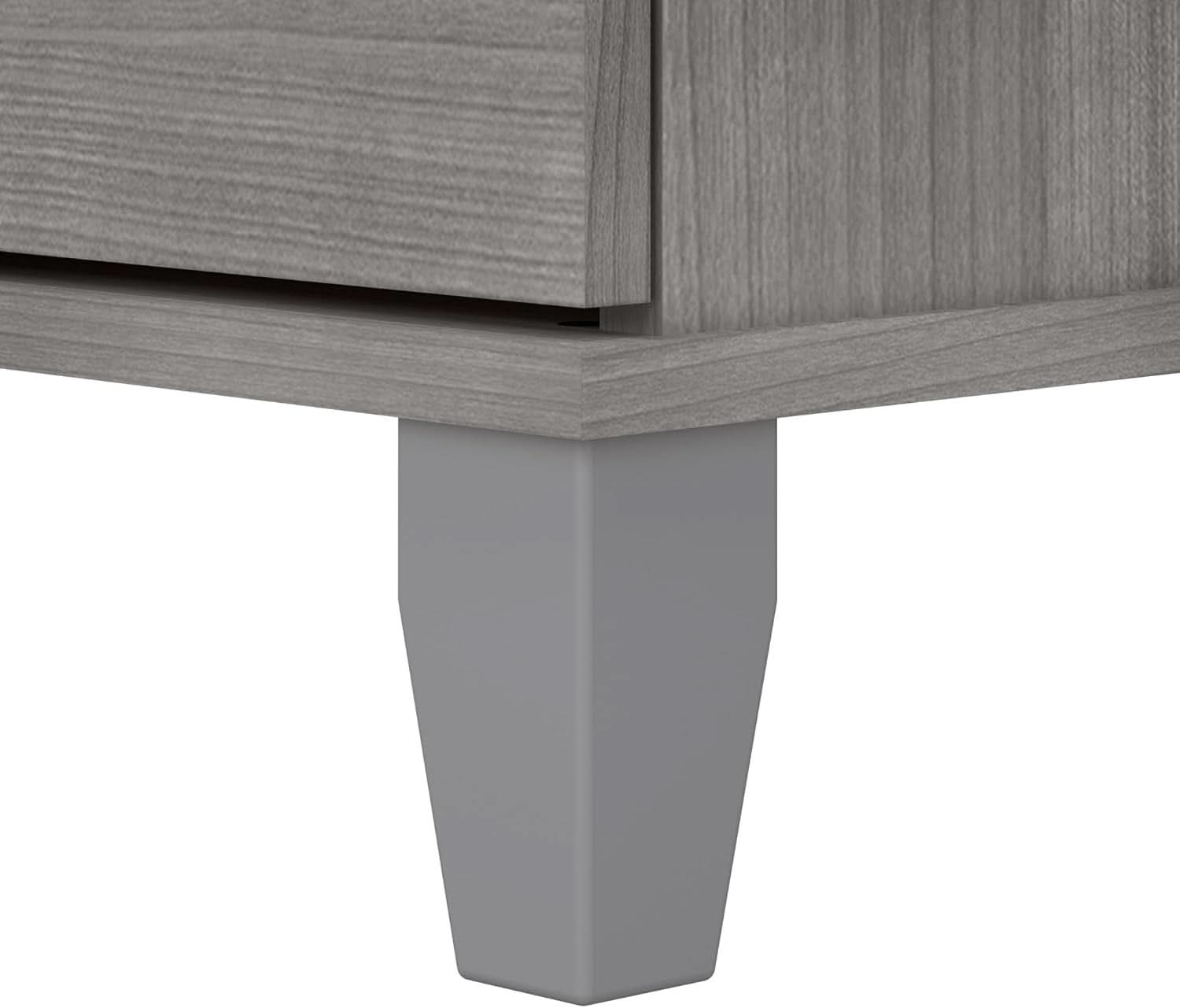 Spacious Home Office Desk with Drawers in Gray