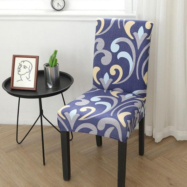 Spandex Chair Covers Printed Dining Room Stretch Seat Cover Chair Protective Case for Restaurant Banquet Kitchen Hotel  Stretch Spandex Removable Washable Dining Chair Protector