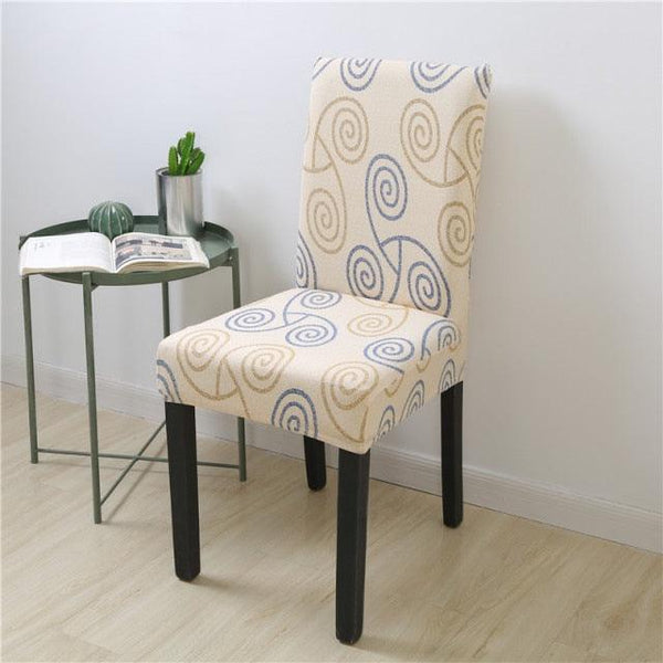 Spandex Chair Covers Printed Dining Room Stretch Seat Cover Chair Protective Case for Restaurant Banquet Kitchen Hotel  Stretch Spandex Removable Washable Dining Chair Protector