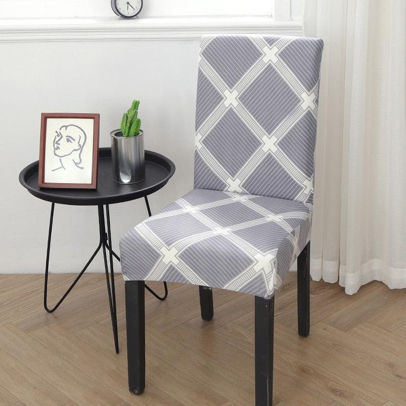 Spandex Chair Covers Printed Dining Room Stretch Seat Cover Chair Protective Case for Restaurant Banquet Kitchen Hotel  Stretch Spandex Removable Washable Dining Chair Protector