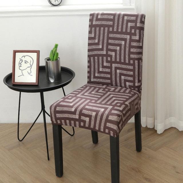 Spandex Chair Covers Printed Dining Room Stretch Seat Cover Chair Protective Case for Restaurant Banquet Kitchen Hotel  Stretch Spandex Removable Washable Dining Chair Protector