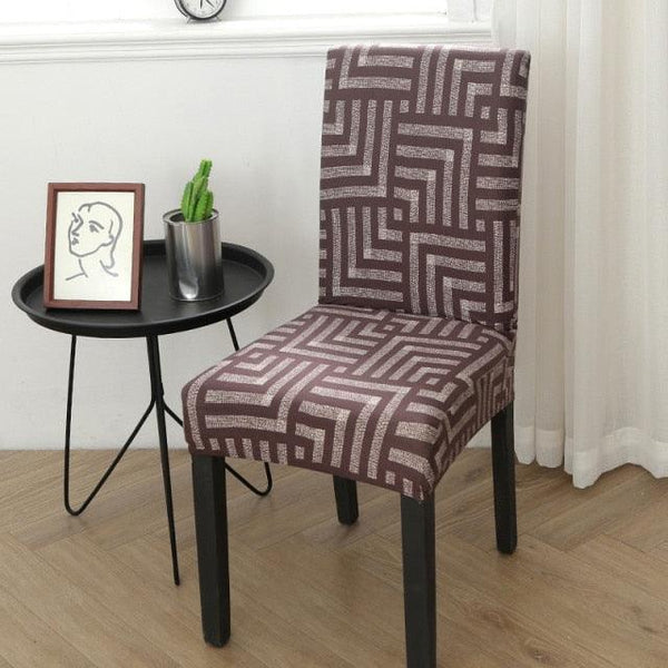 Spandex Chair Covers Printed Dining Room Stretch Seat Cover Chair Protective Case for Restaurant Banquet Kitchen Hotel  Stretch Spandex Removable Washable Dining Chair Protector