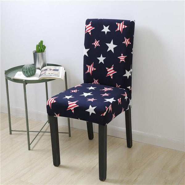Spandex Chair Covers Printed Dining Room Stretch Seat Cover Chair Protective Case for Restaurant Banquet Kitchen Hotel  Stretch Spandex Removable Washable Dining Chair Protector