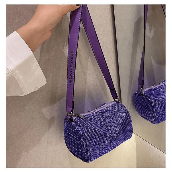 Sparkling Rhinestone Bag For Females Mini Portable Hand Bag Diamond Messenger Bag Fashionable Zipper Feminina Evening bag